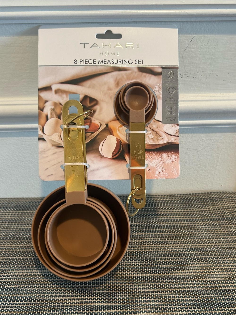 Tahari Home Measuring Cups with Gold-Tone Handles